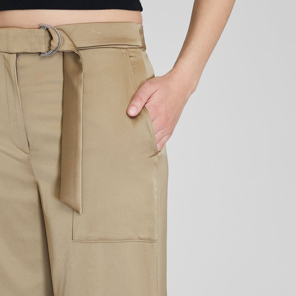 Club Monaco Laurel Oak Satin Belted Cargo Pant Size 2 - Picture 4 of 15